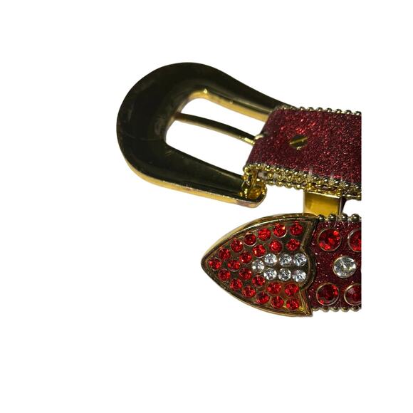 DNA Premium Red Crystal Belt Size Small